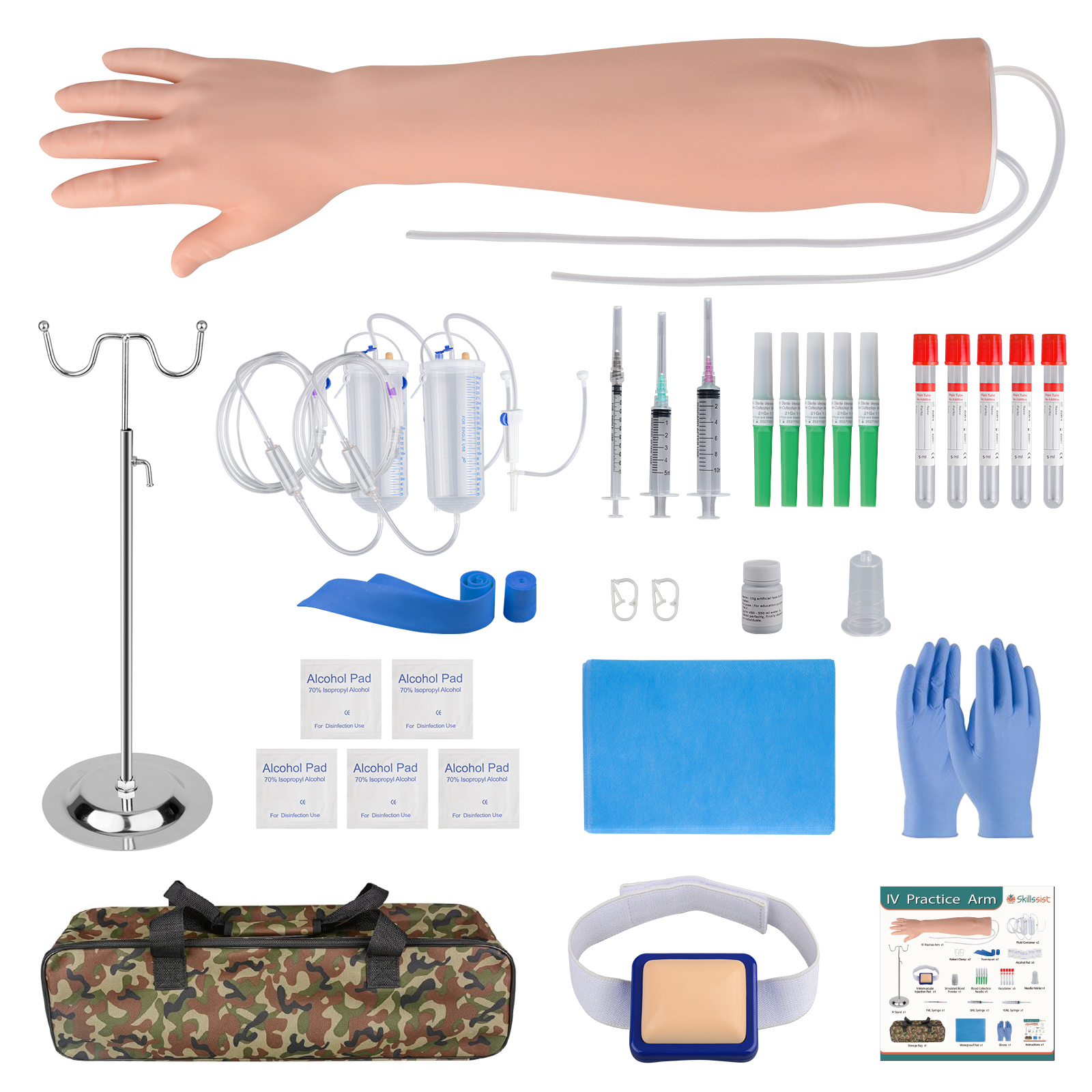 Phlebotomy Practice Kit with IV Practice Arm