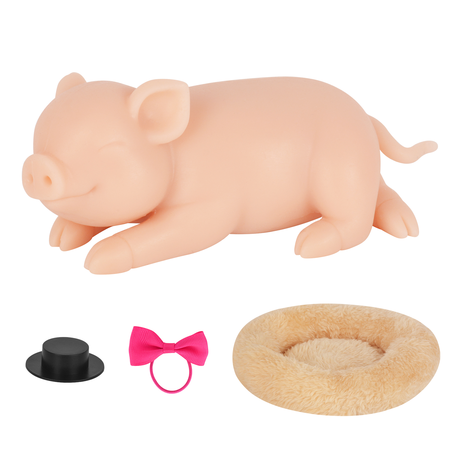 Mini Sleeping Piglet Animal Toy