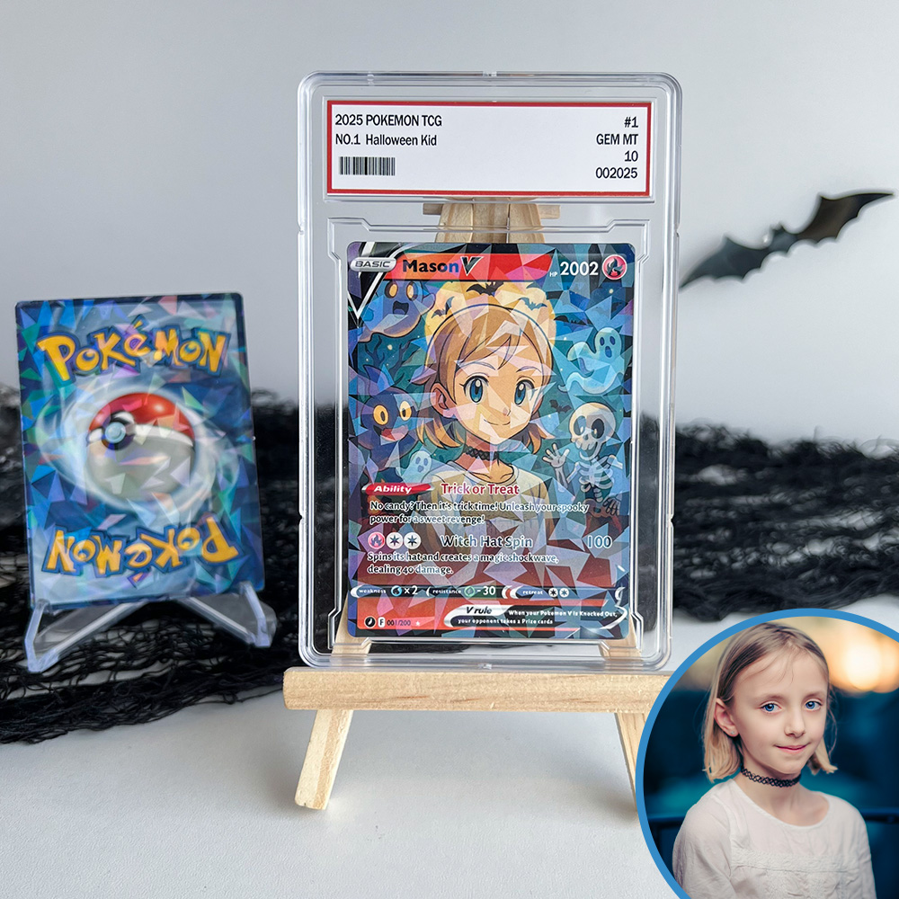 Custom Halloween Anime Kid Pokecard V Card🎃
