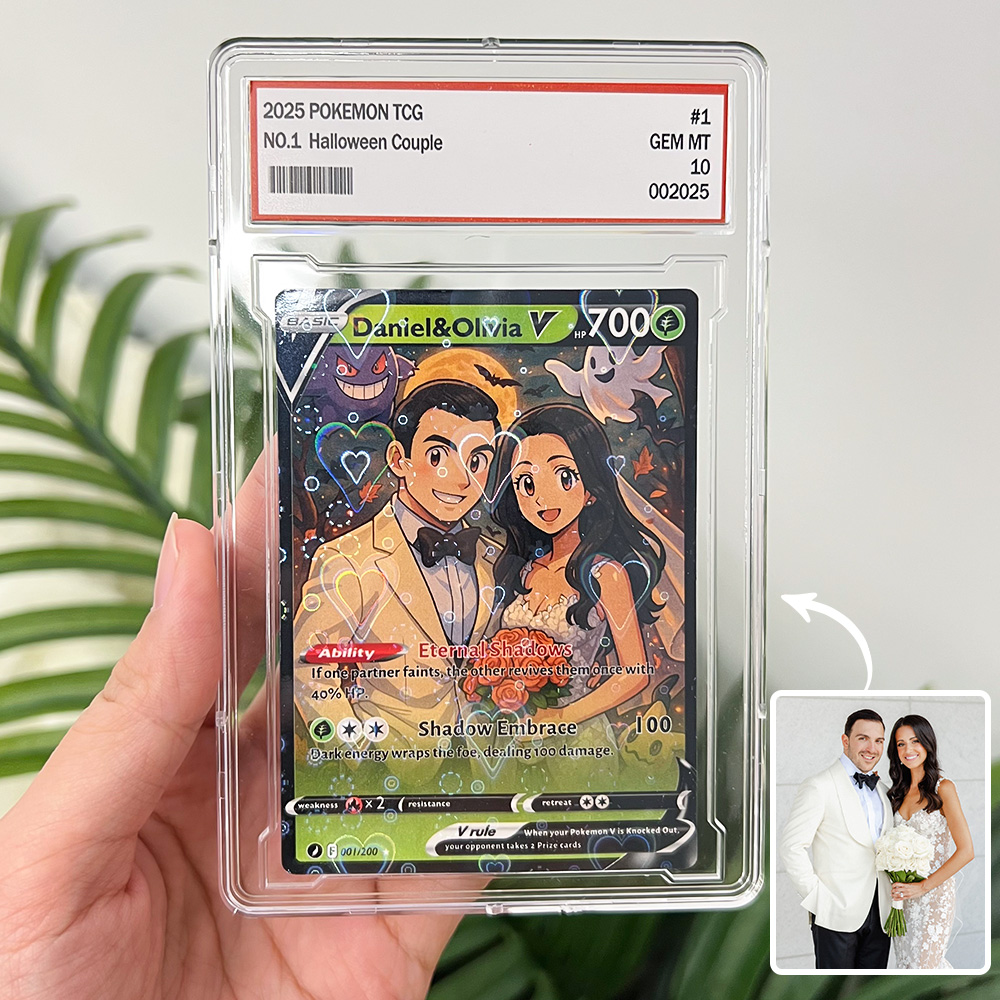 Custom Halloween Anime Pokecard V Card For Couples🎃