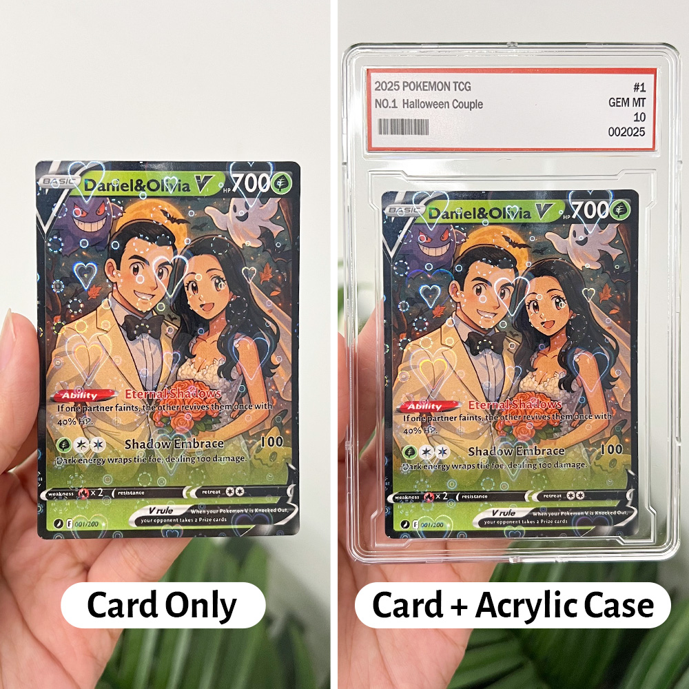 Custom Halloween Anime Pokecard V Card For Couples🎃