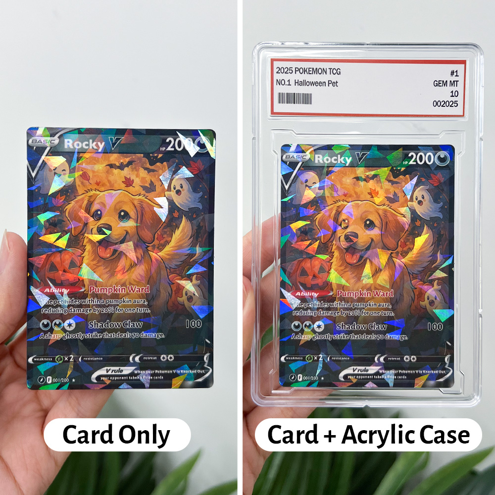 Custom Halloween Anime Pet Pokecard V Card For Pet Lovers🎃