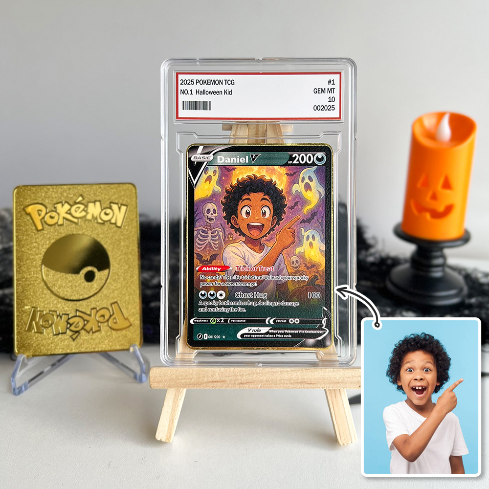 Custom Halloween Anime Kid Pokecard V Card🎃