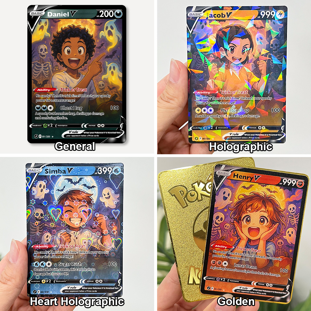 Custom Halloween Anime Kid Pokecard V Card🎃