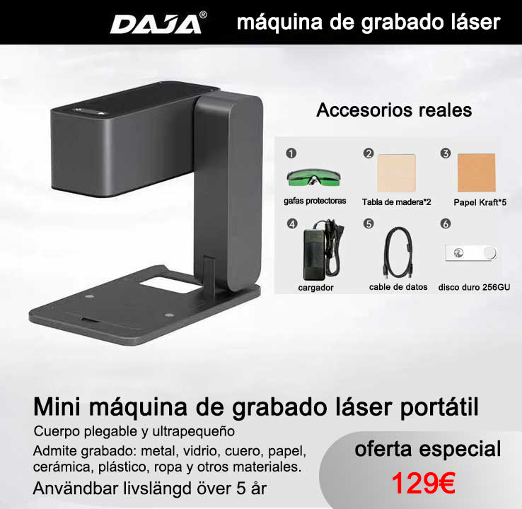 Máquina de grabado láser plegable en miniatura