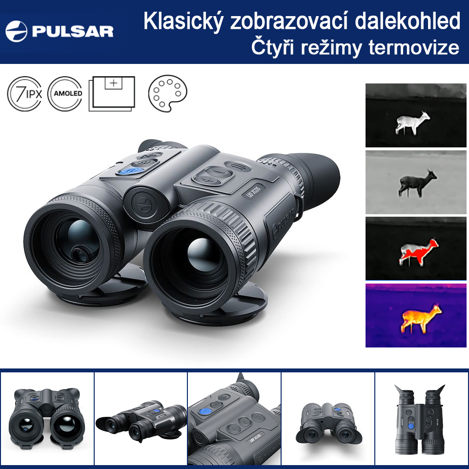 Pulsar-LRF XP50, klasický termovizní dalekohled s přesnou detekcí Lynred a extrémním sledováním