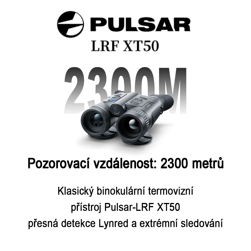 Pulsar-LRF XP50, klasický termovizní dalekohled s přesnou detekcí Lynred a extrémním sledováním