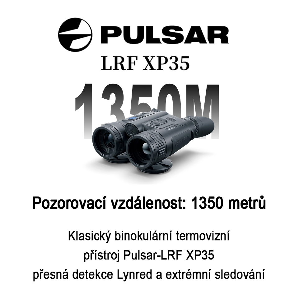 Pulsar-LRF XP50, klasický termovizní dalekohled s přesnou detekcí Lynred a extrémním sledováním
