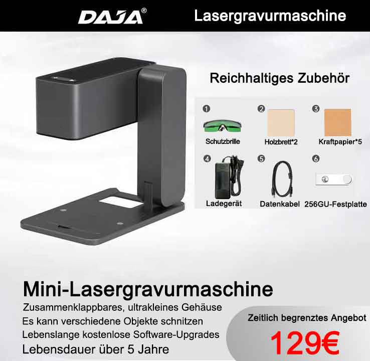 Miniatur-Klapp-Lasergravurmaschine