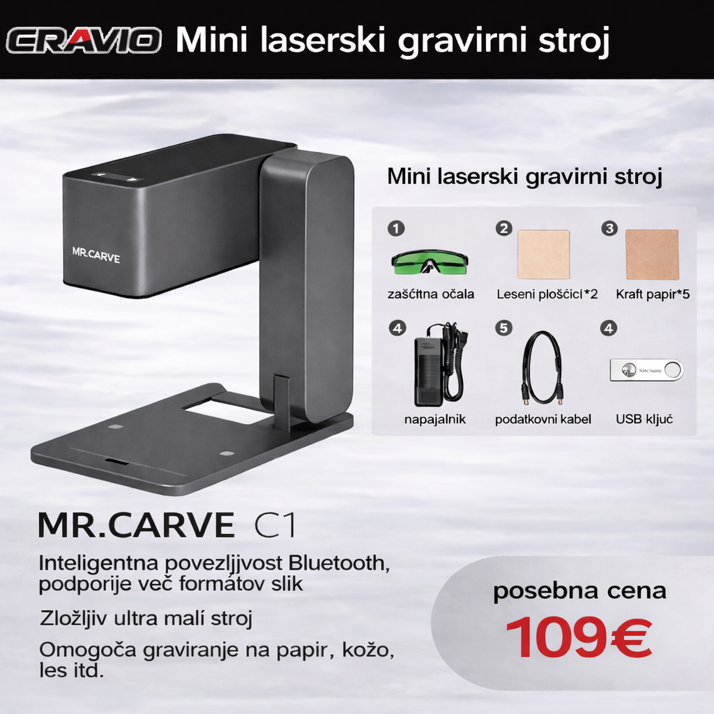 Miniaturni zložljivi laserski gravirni stroj