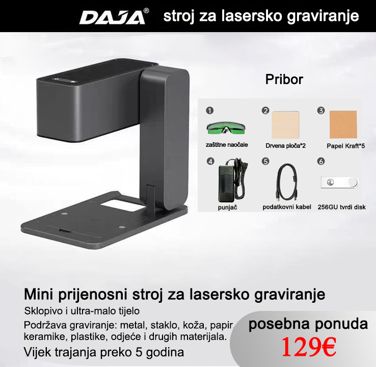 Minijaturni sklopivi stroj za lasersko graviranje