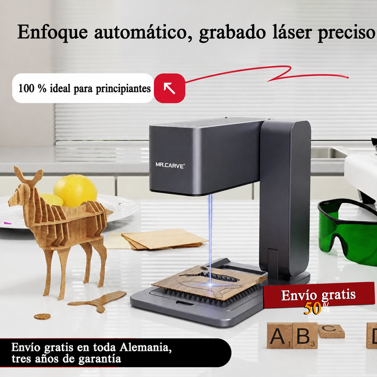 Máquina de grabado láser portátil MR.CARVE C1