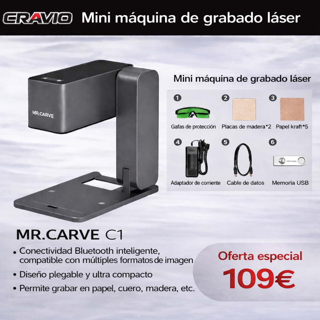 Máquina de grabado láser plegable en miniatura