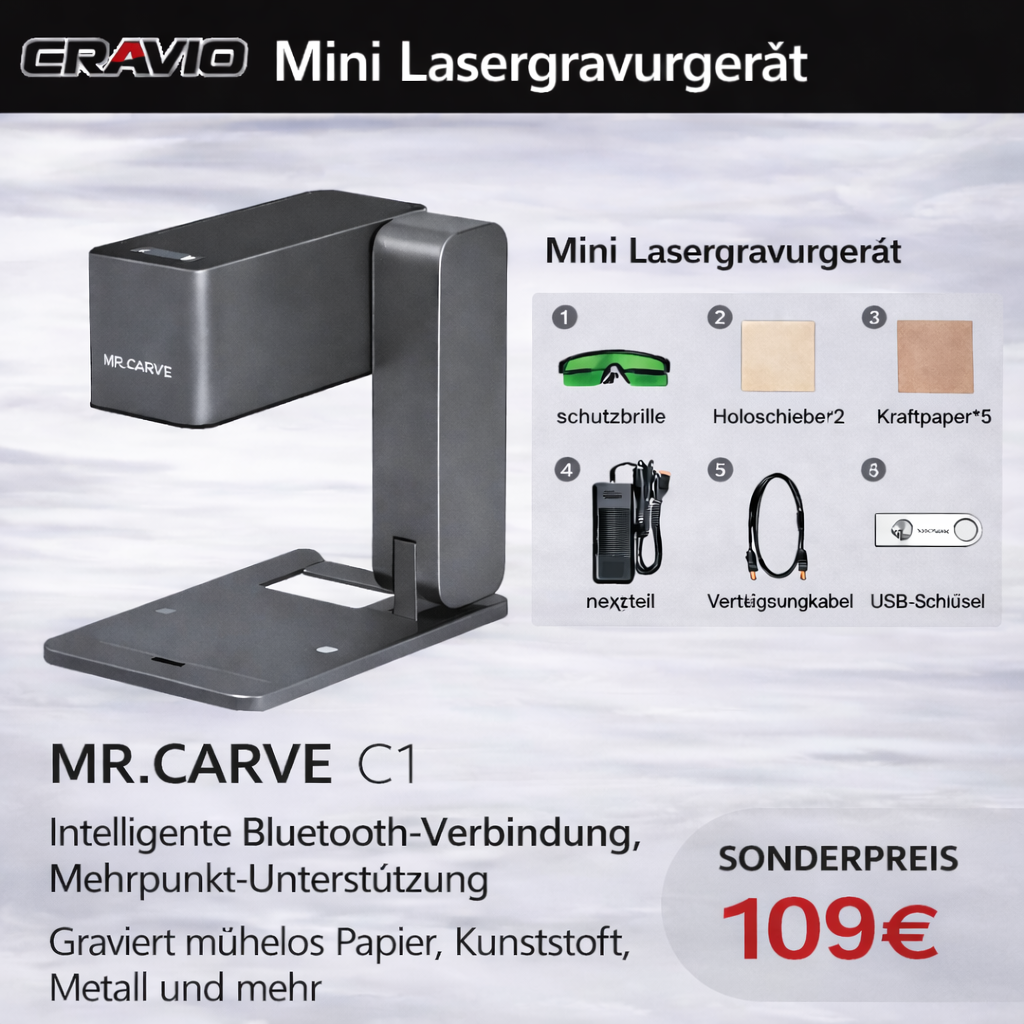 Miniatur-Faltlasergravurmaschine