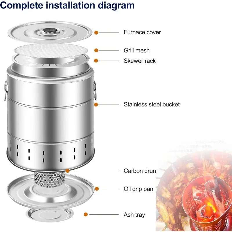 Portable smokeless oven