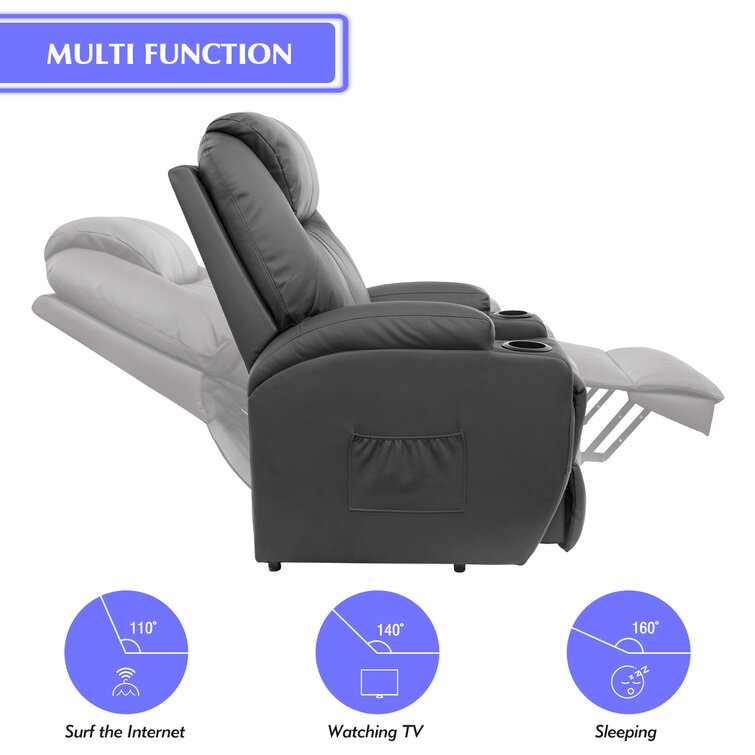 🔥ONLY $29.73🔥✨Faux Leather Power Lift Recliner Chair with Massage and Heating Functions✨