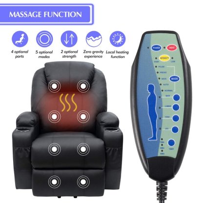 🔥ONLY $29.73🔥✨Faux Leather Power Lift Recliner Chair with Massage and Heating Functions✨