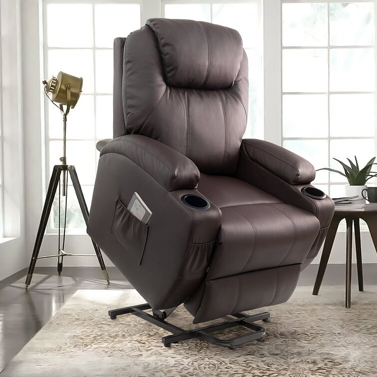 🔥ONLY $29.73🔥✨Faux Leather Power Lift Recliner Chair with Massage and Heating Functions✨