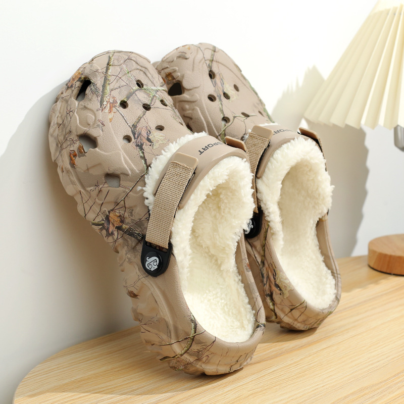 Indoor/Outdoor Slippers with Soft Fleece Lining