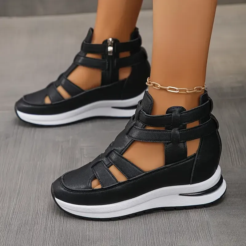 🔥Last Day 60% OFF - Side Zipper Comfortable Lightweight Wedge Sandals