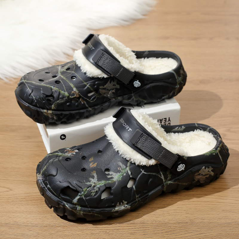 Indoor/Outdoor Slippers with Soft Fleece Lining
