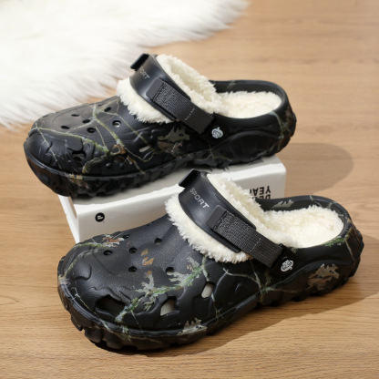 Indoor/Outdoor Slippers with Soft Fleece Lining