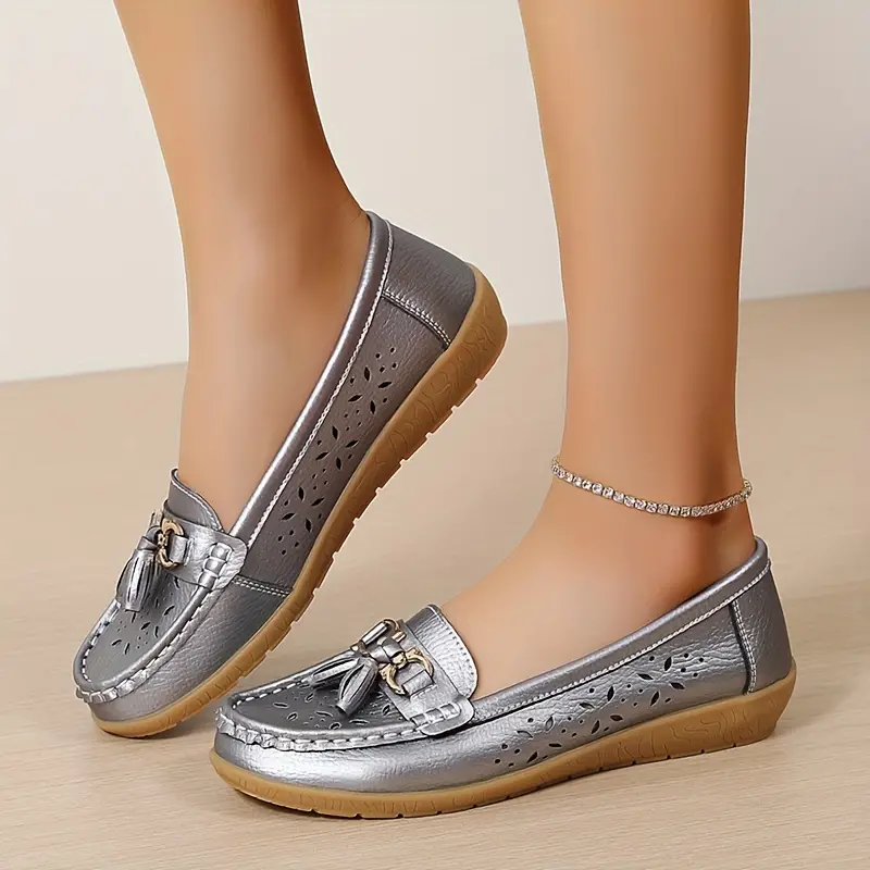 women s wedge heeled casual shoes low top round toe solid details 16