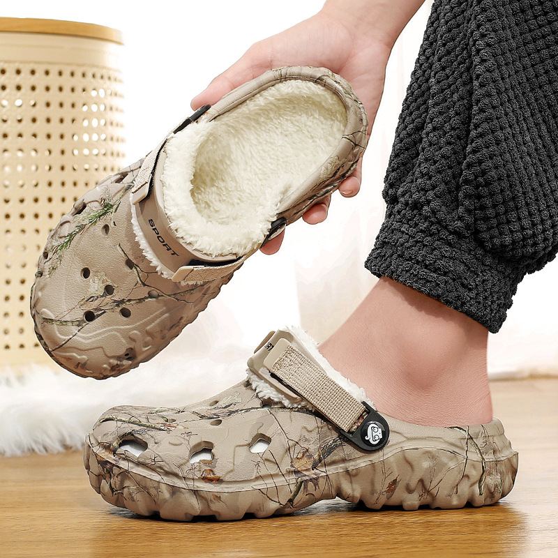 Indoor/Outdoor Slippers with Soft Fleece Lining