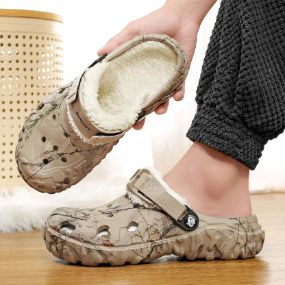 Indoor/Outdoor Slippers with Soft Fleece Lining