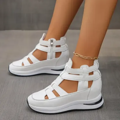 🔥Last Day 60% OFF - Side Zipper Comfortable Lightweight Wedge Sandals