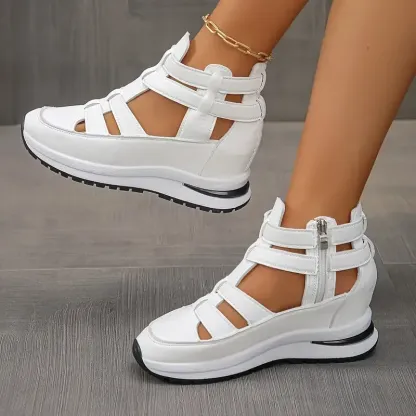 🔥Last Day 60% OFF - Side Zipper Comfortable Lightweight Wedge Sandals