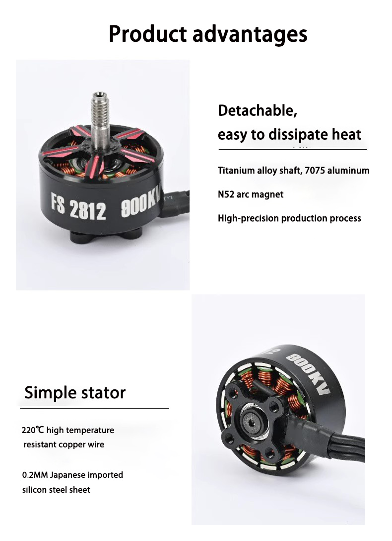 FS2812-900KV/1150KV FPV Drone Motor for 7-8 Inch
