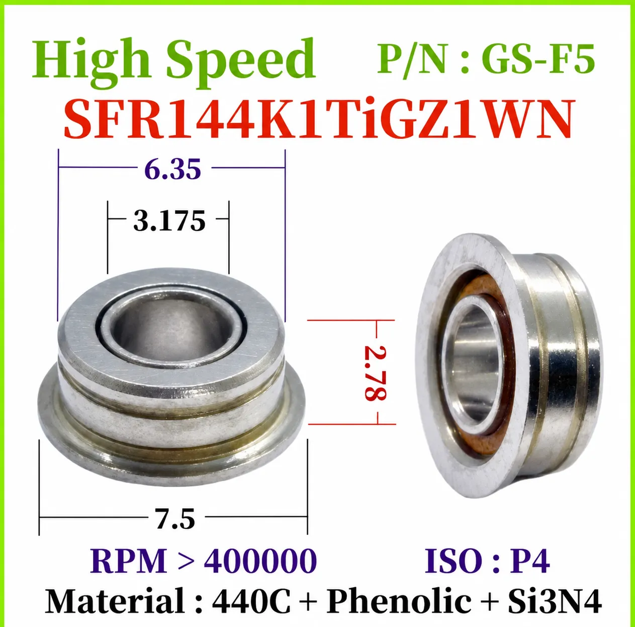 SFR144 Series Dental Handpiece Bearings