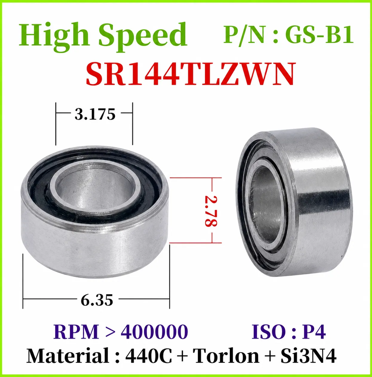 SFR144 Series Dental Handpiece Bearings