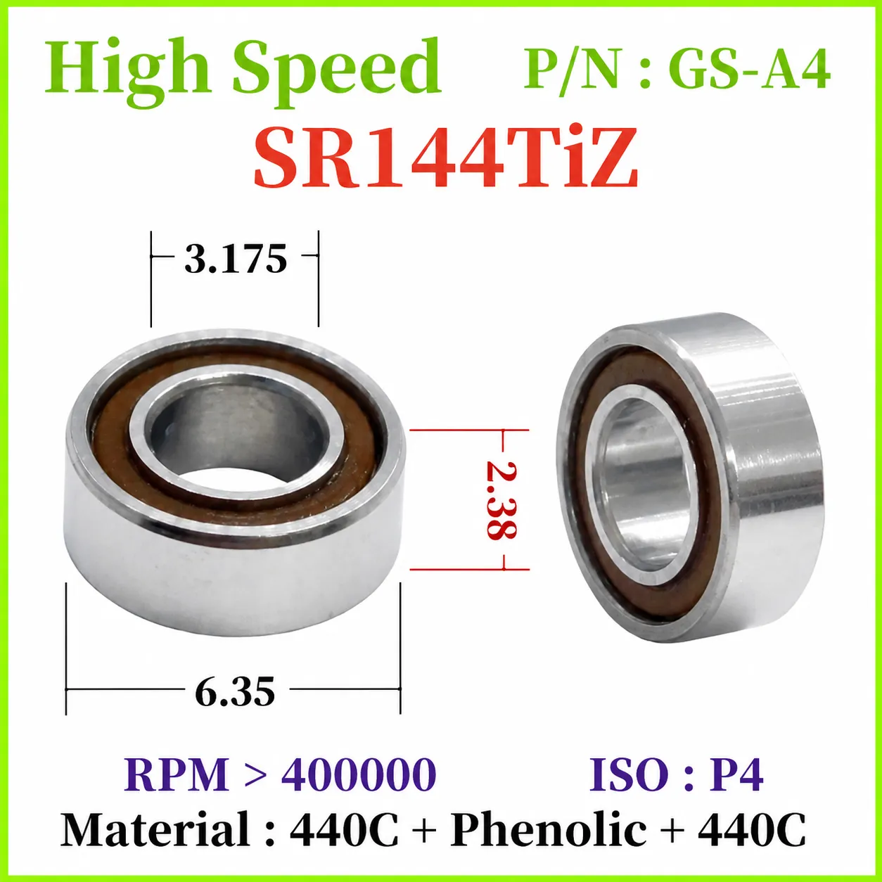SR144 Series High-Speed Dental Handpiece Bearings