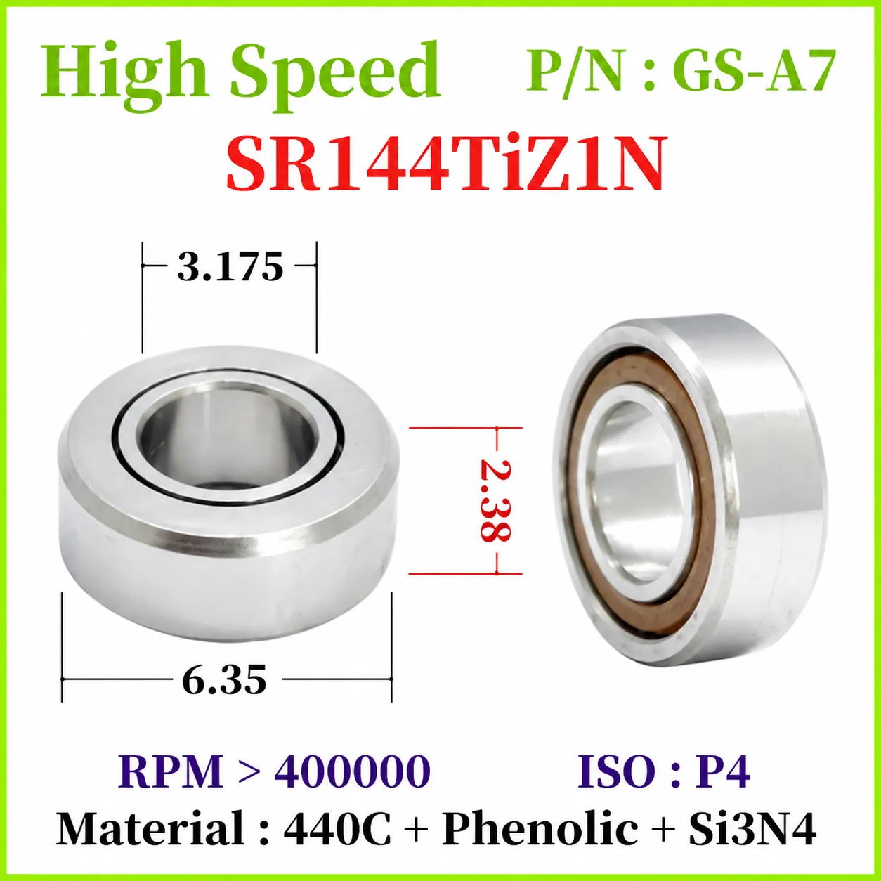 SR144 Series High-Speed Dental Handpiece Bearings