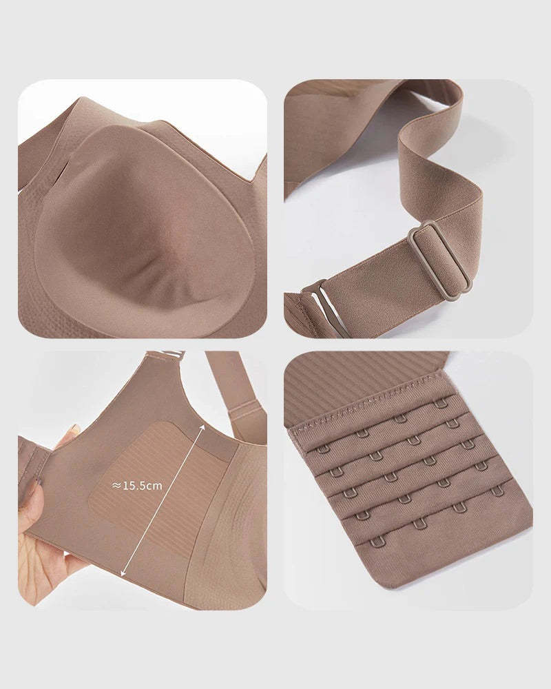Solid Color Four Rows Adjustable Wireless Women's Bra