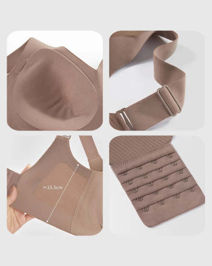 Solid Color Four Rows Adjustable Wireless Women's Bra
