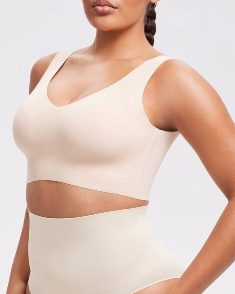 V-Neck Wireless Back Smoothing Bra