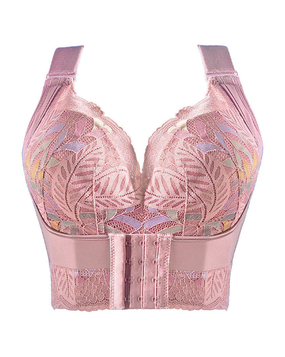 Women's No Steel Ring Bra Front Buckle Lift Bralette Breathable Underw