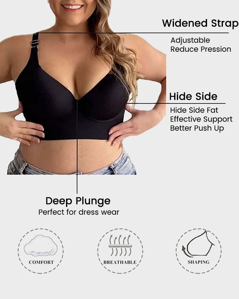 Extra Firm High Compression Full Cup Push Up Bra - Brown