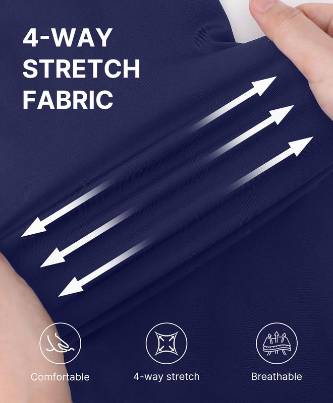 High Waist Tummy Control Black Nylon Leggings for All Seasons