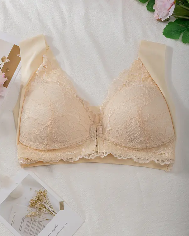 Plunge Lace Non-Steel Ring Bra