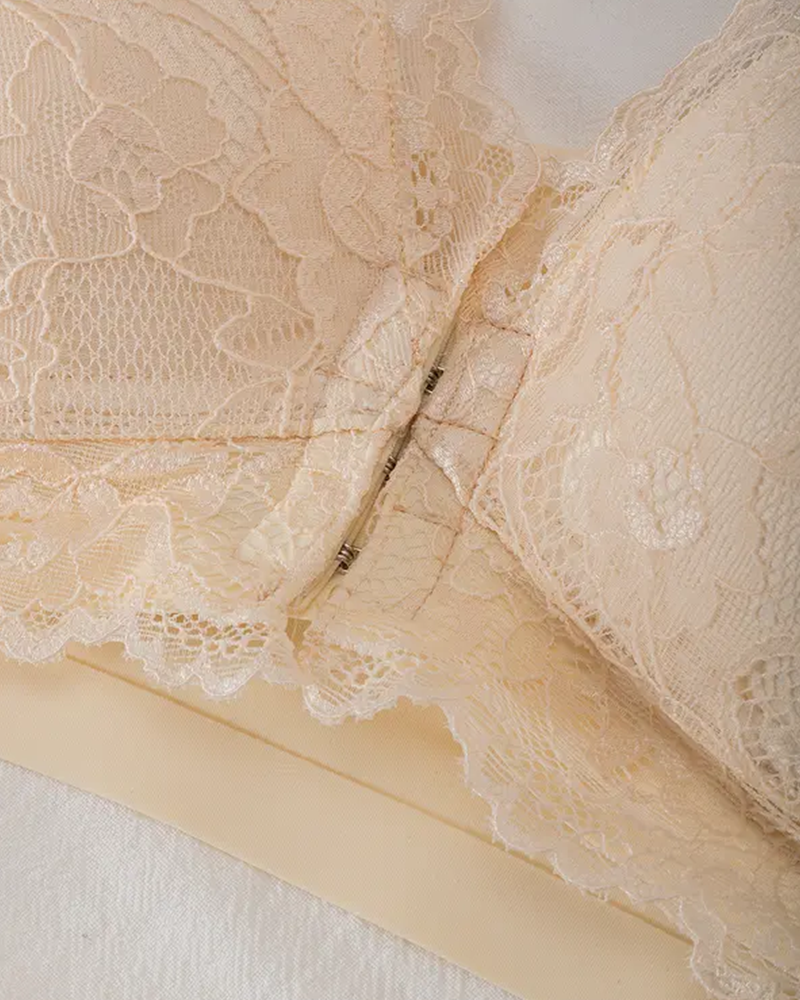 Plunge Lace Non-Steel Ring Bra