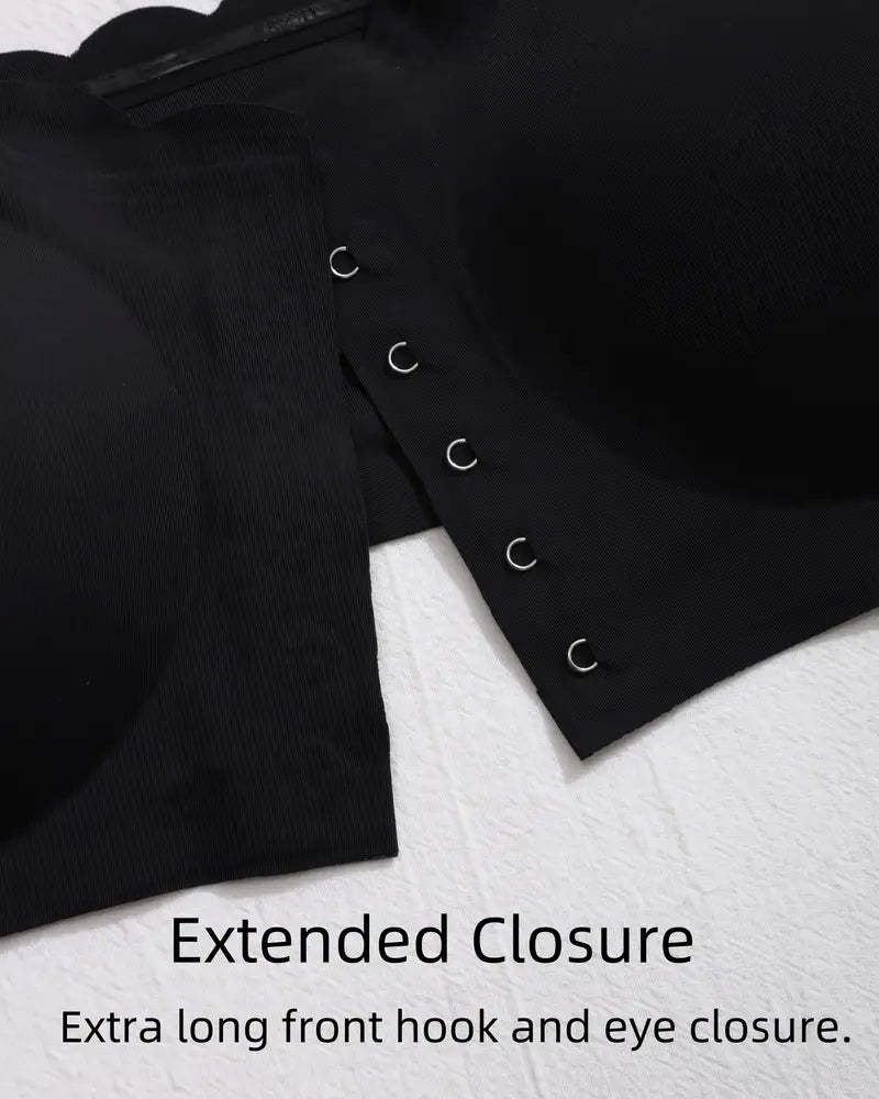 Women's Seamless Strapless Front Buckle Comfort Push Up Bra