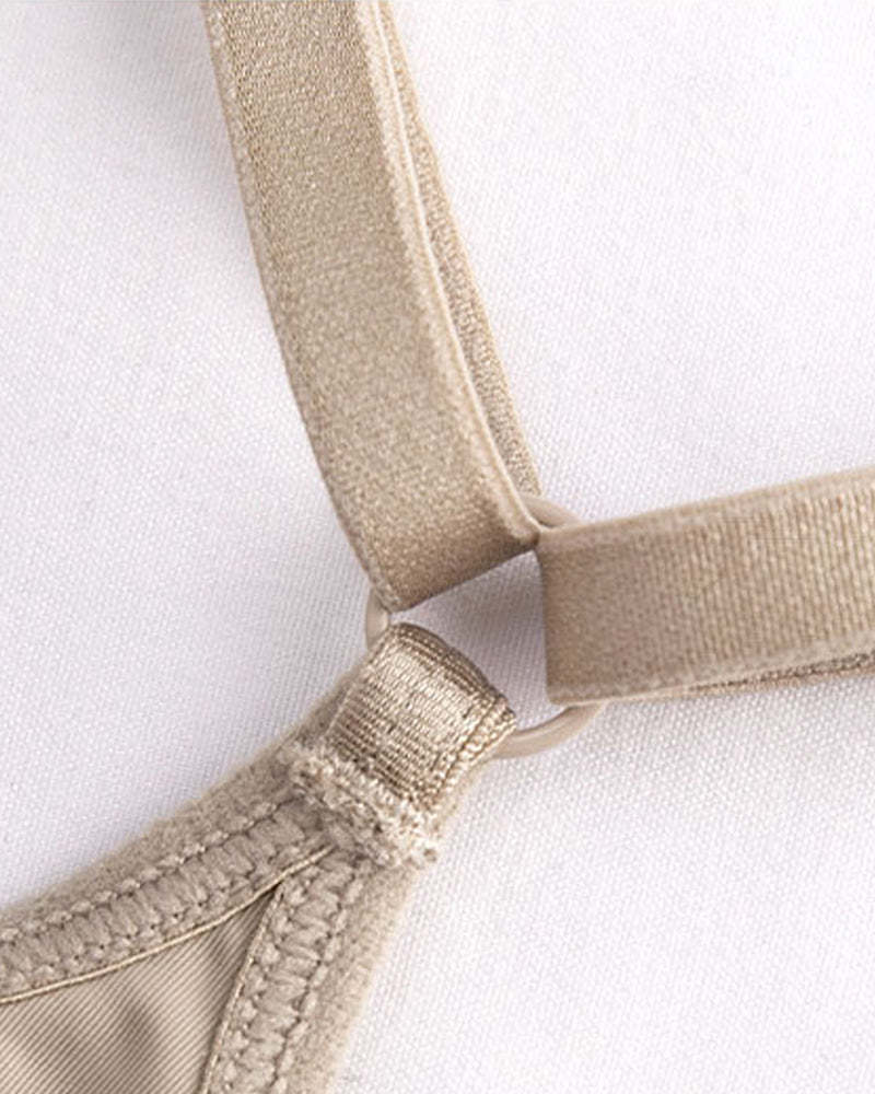 Women's Seamless Front-Clasp Wire-Free Lace Comfort Bra and Panty Set