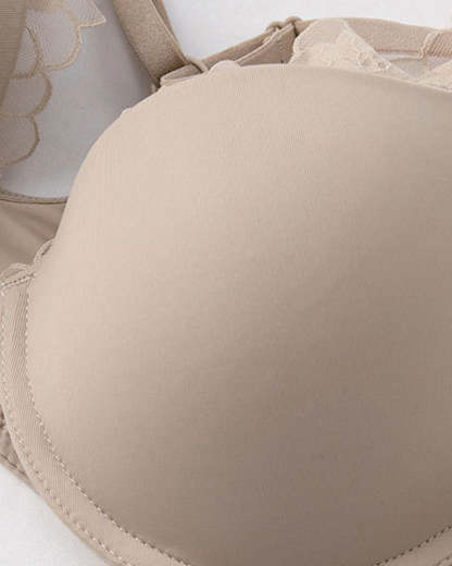 Women's Seamless Front-Clasp Wire-Free Lace Comfort Bra and Panty Set