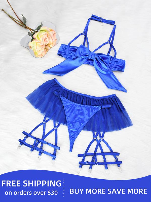 Silvina's Day Women's Red Silk Bow Sleepwear Set - Glamour Nightwear for New Year, Valentine's Day, Birthday Gifts - Soft, Breathable, Minimalist Design - Comfortable Pajamas for Women Fabric Womenswear Suits Elegance