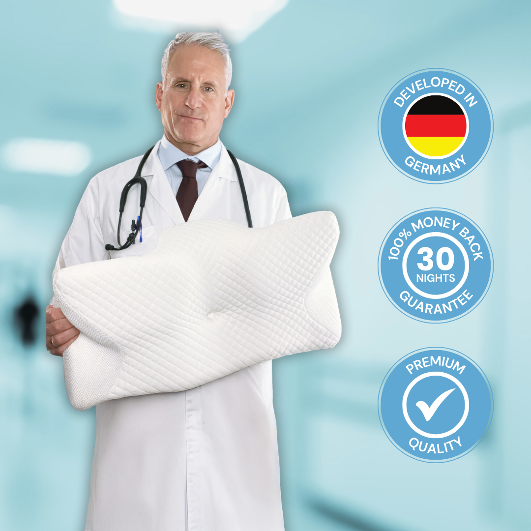 Ergonomisches 3-Zonen Nackenstützkissen gegen Taube Hände & Nackenschmerzen