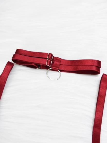 Silvina's Day Women's Red Silk Bow Sleepwear Set - Glamour Nightwear for New Year, Valentine's Day, Birthday Gifts - Soft, Breathable, Minimalist Design - Comfortable Pajamas for Women Fabric Womenswear Suits Elegance